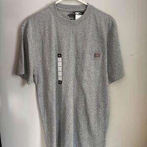 Dickies Mens Gray Short Sleeve Pocket T Shirt Size Small P 90‎ Cotton 10 Poly